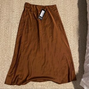 Nasty Gal Satin Midi Skirt